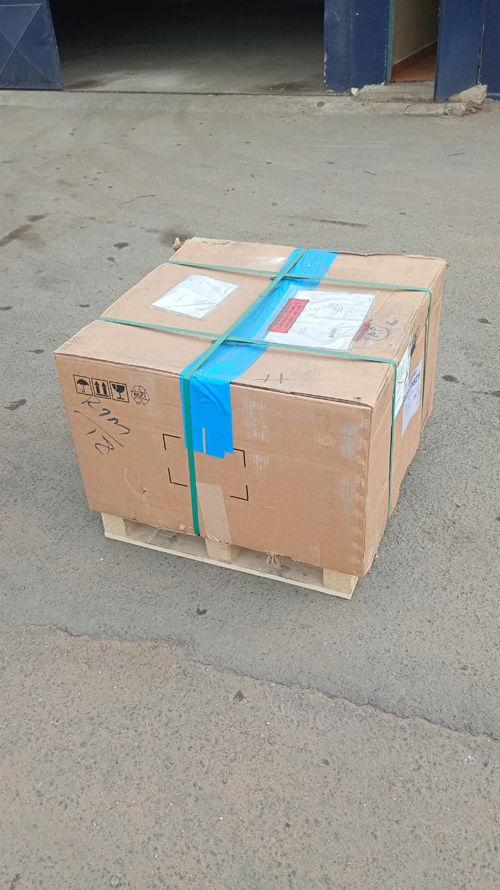Marchandise conditionnée, prête pour enlèvement